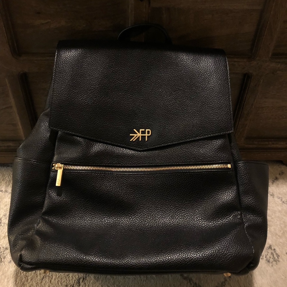 Freshly picked black backpack